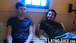 LatinoJuice.com - Skinny Latino teen Cesar Rose rides stud Franco Sins big dick