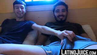 LatinoJuice.com - Skinny Latino teen Cesar Rose rides stud Franco Sins big dick