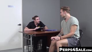 Perps4Sale.com - Blond gay crook Trent Marx rimmed and fucked by Jack Hunter