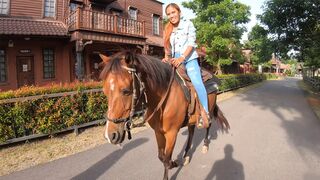 Horseback riding and fucking in a saloon