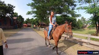 Horseback riding and fucking in a saloon