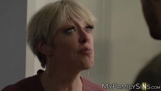 Busty stepmom Dee Williams is reluctant about fucking her stepson