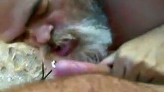 Bearded Daddy Blow Job on a Beach