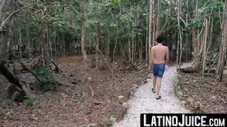 LatinoJuice.com - Latino homo Marco fucked by straight jock Ragel in the woods