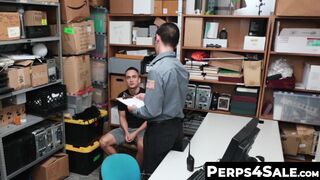 Perps4Sale.com - Twink bearded gay guard makes hunk suspect suck his cock