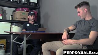 Perps4Sale.com - Tattooed stud Zak Bishop dominated horny officer Jace