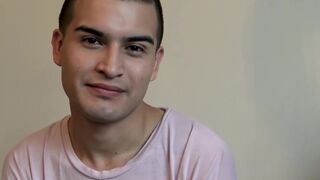 Before POV a gay Latino blows dick with his back and face exposed