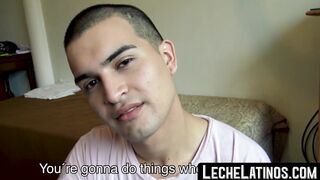 Before POV a gay Latino blows dick with his back and face exposed