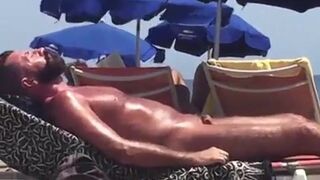 Big-Cock Daddy Bear at the Beach