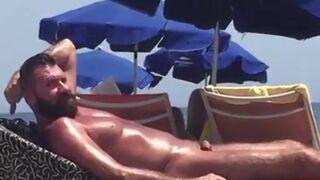 Big-Cock Daddy Bear at the Beach