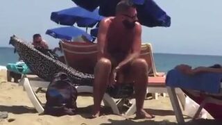 Big-Cock Daddy Bear at the Beach