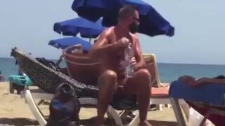 Big-Cock Daddy Bear at the Beach