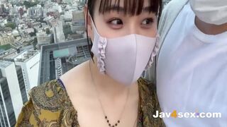 Hardcore hump with a baby-faced gal from a dating app, JAV XXX, 3rd round!