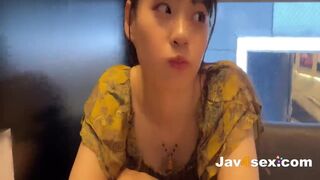 Hardcore hump with a baby-faced gal from a dating app, JAV XXX, 3rd round!