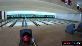 Thai MILF GF bowling date and sucking