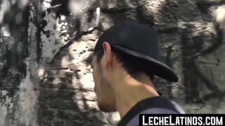 LecheLatinos.com - Wild pickup sex leads to a barebacked Latino's intense fuck and fa