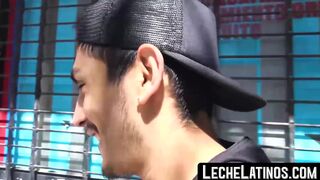 LecheLatinos.com - Wild pickup sex leads to a barebacked Latino's intense fuck and fa