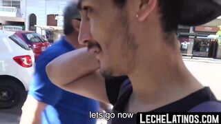 LecheLatinos.com - Wild pickup sex leads to a barebacked Latino's intense fuck and fa