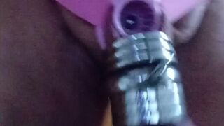 new chastity fish basket plug in the urethra heavy metal rings on the testicles