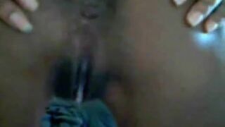 Ebony's Sticky Webcam Orgasm