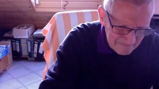 74-Year-Old German Silver Daddy Cums Hard