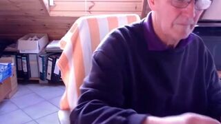 74-Year-Old German Silver Daddy Cums Hard