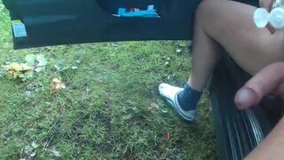 Outdoor Masturbation with Cum