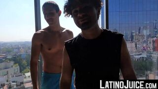 LatinoJuice.com - Kinky Latino Joe Dave swallows Enrique Mudu hard cock