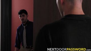 Hulky Nico Coopa  invited hunk Ryder Owens for sleazy motel sex and some dick slurpin