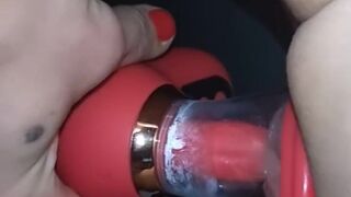 Morning squirt with my lovely sex toy