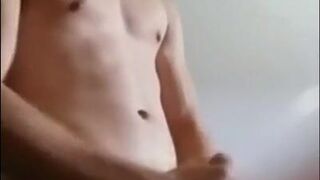 Webcam Twink Jock Strokes His Big Cock