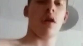 Webcam Twink Jock Strokes His Big Cock