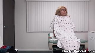 Blonde patient Destiny Cruz and nurse Rory Knox share the doctors massive cock in a t