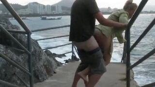 Outdoor Sex by the Water with a Hot Blonde