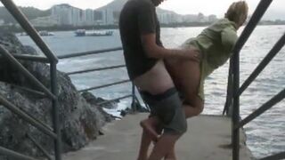 Outdoor Sex by the Water with a Hot Blonde