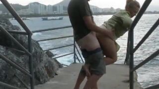 Outdoor Sex by the Water with a Hot Blonde