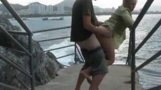 Outdoor Sex by the Water with a Hot Blonde