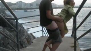 Outdoor Sex by the Water with a Hot Blonde