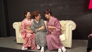 Japanese traditional kimono orgy with Maki Hojo and friends