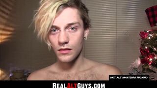 RealAltGuys.com - Blonde twink Jay strokes his thick meat solo and loves every minute