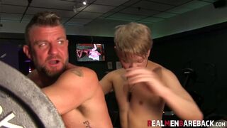 Daddy Christian Matthews flip fuck bareback with blond twink Daniel Hausser