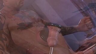 He finds a long silver rod and decides to fuck his cock in a sensational-sounding sce