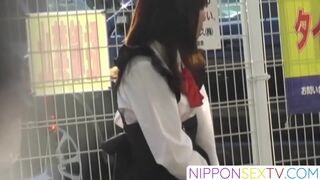 NipponSexTV.com - Oriental voyeur captures  thighs for fetish satisfaction