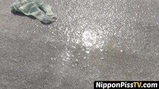 NipponPissTV.com - Dirty Japanese sluts soak streets with hot piss solo scenes