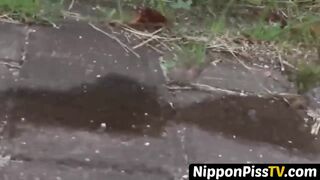 NipponPissTV.com - Filthy Japanese vixens pissing openly outdoors before  play