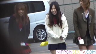 NipponSexTV.com - Asian schoolgirls voyeur lenses expose their actions in public