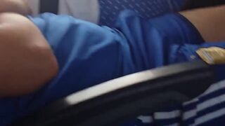 Big-Cock Daddy's Bulge on the Bus