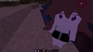 Minecraft Babe Luna Boobs Squeezing Cry