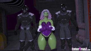 Hostile trans gender alien queen gets fucked by BBC