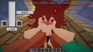 Minecraft - Jenny SexMod Update 1.5.1 and 1.5.2 - playing with luna's tits